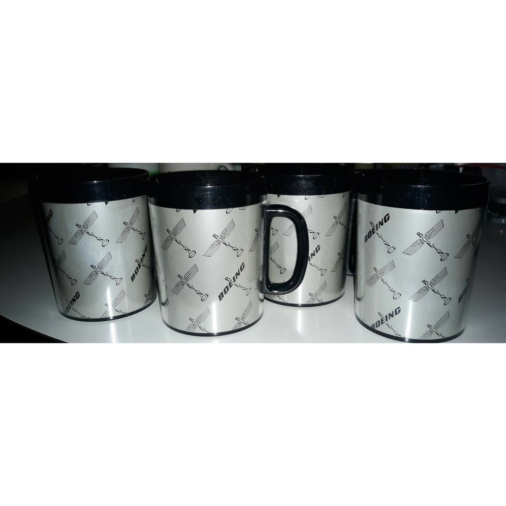 Set of 4 Vintage Boeing Therma Serv Cup. 8 Oz.